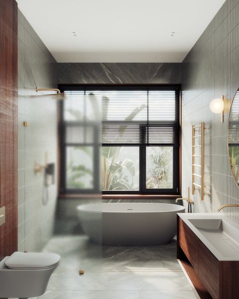 Душевая перегородка MaybahGlass MGD-268-2 79см бронза