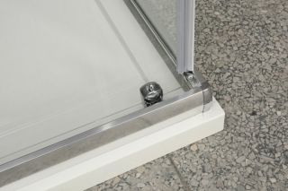 Душевой уголок прямоугольный, хром BelBagno UNO-AH-1-110/80-C-Cr