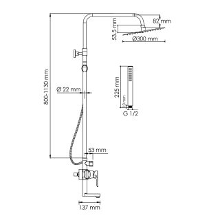 Душевой комплект WasserKRAFT A166.116.137.010.CH хром