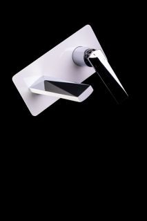 Смеситель встраиваемый Boheme Venturo для раковины белый/хром 375-W