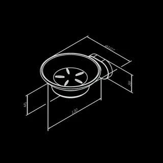 Мыльница стеклянная настенная AM.PM Sense  A7434200 хром