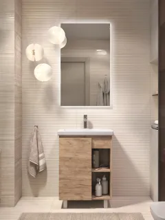 Тумба под раковину напольная Vigo Milos 316 60 см поставляется в разобранном виде дуб золотой