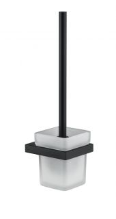 Настенный ёршик для унитаза Grocenberg AC0026 (Черный матовый)