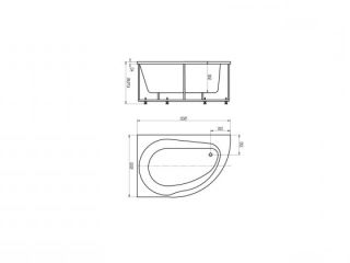 Акриловая ванна АКВАТЕК Вирго 150x100 см левая без гидромассажа