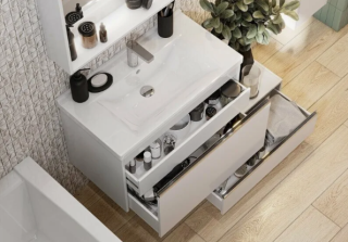 Тумба под раковину Акватон Капри 80см белый 1A230201KP010