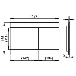Кнопка смыва AlcaPlast FLAT для инсталляции хром матовый FUN
