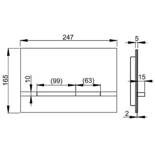Кнопка смыва AlcaPlast для инсталляции белая матовая STRIPE-WHITE