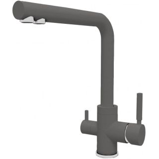 Смеситель для кухни Florentina Альдо с подключением под фильтр серый шёлк
