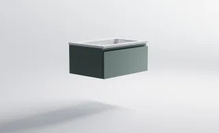 Тумба с раковиной Astra-Form Альфа 03060003ncss3005-b80g+04010006 70 см зелёный матовый