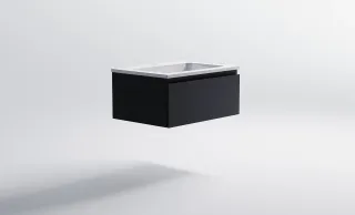 Тумба с раковиной Astra-Form Альфа 03060003ral7024+04010006 70 см тёмно-серый матовый