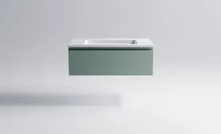 Тумба с раковиной Astra-Form Альфа 03060006ncss3005-b80g+04010008 90 см зелёный матовый