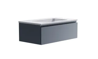 Тумба с раковиной Astra-Form Альфа 03060006ncss3005-r80b+04010008 90 см голубой матовый