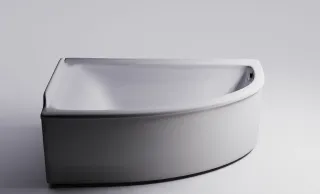 Ванна из искусственного камня Astra-Form Анастасия 01010025 левая 182x125 см белый глянец