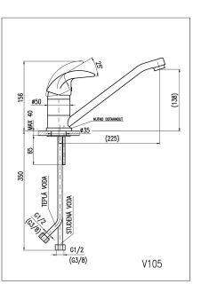 Смеситель для кухни Rav Slezak Vltava V105.5 хром