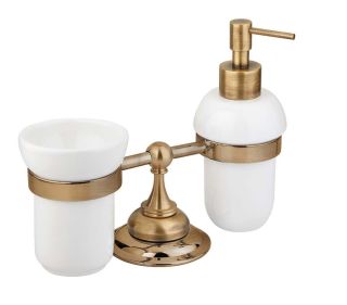 Стакан и диспенсер настольные, золото Cezares APHRODITE-TDTP-03/24