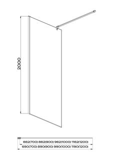 Душевая перегородка Aquatek Walk in AQ WIW 07020CH 70см хром