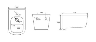 Биде подвесное Aquatek Лугано AQ1002-00 Белое