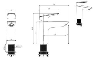 Комплект для ванны и душа Aquatek Вега AQ1036CR хром