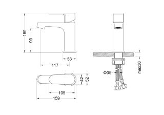 Смеситель для раковины Aquatek Оберон AQ1210MB черный