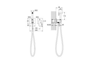 Гигиенический ручной душ Aquatek Оберон AQ1220CR хром