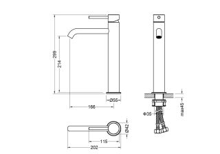 Смеситель для раковины Aquatek Европа AQ1304MB черный