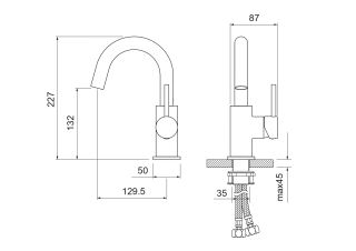 Смеситель для раковины Aquatek Европа AQ1307BG шлифованное золото