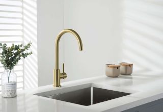 Смеситель для кухни Aquatek Европа AQ1382BG шлифованное золото