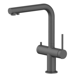 Смеситель для кухни Aquatek Европа AQ1385BGM с подключением к фильтру питьевой воды шлифованный чёрный хром