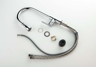 Смеситель для кухни Aquatek Лугано AQ1784CR с вытяжным изливом хром