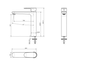Смеситель для раковины Aquatek Ника AQ1804BG золото