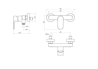 Смеситель для душа Aquatek Альфа AQ1960CR хром