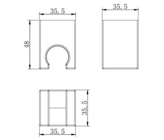 Держатель душевой лейки Aquatek AQ2400MB чёрный матовый