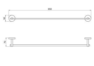 Полотенцедержатель Aquatek Бетта AQ4614BGM оружейная сталь