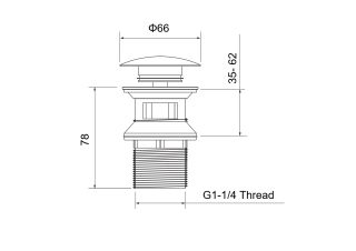 Донный клапан для раковины Aquatek AQ6002PG полированное золото