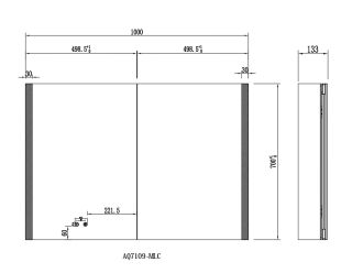 Зеркало-шкаф с подсветкой Aquatek AQ7109-MLC 100 см сенсорное управление хром