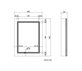 Зеркало-шкаф с подсветкой Aquatek AQ7604-MLC 60 см хром
