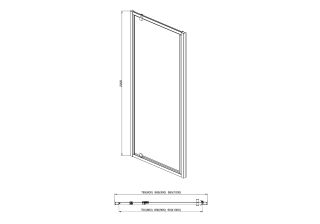 Душевая дверь Aquatek AQ ARI PI 10020GM 100 см оружейная сталь