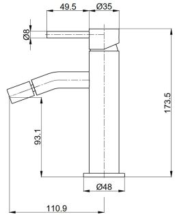 Смеситель для биде AQUAme Siena AQM6216MB чёрный матовый