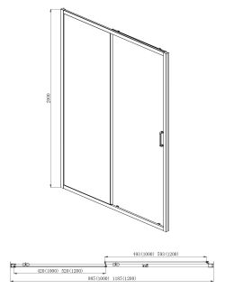 Душевая дверь Aquatek AQ ARI RA 10020BL 100см чёрный