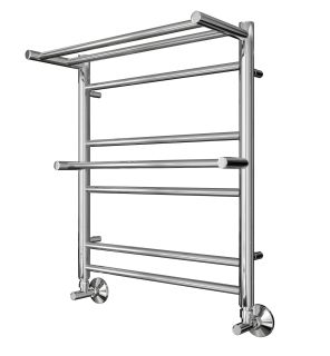 Водяной полотенцесушитель Aquatek Альфа AQ RRP0760CH П7 50x60см с полкой хром