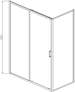 Душевой уголок Aquanet Alfa NAA1131 273607 160x90 см стекло прозрачное профиль хром