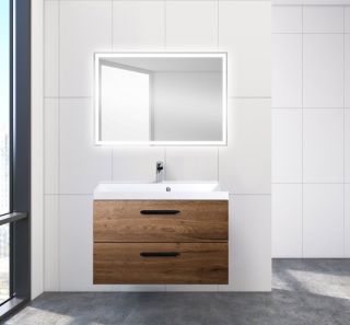 Тумба под раковину BelBagno подвесная 80x50см Rovere Tabacco AURORA-800-2C-SO-RT