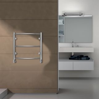 Полотенцесушитель водяной AZARIO VERONA AZ04155 500/500 3 секции, нижнее/диагональное подключение, 1/2, хром