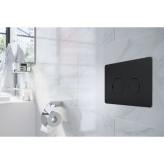Кнопка смыва AZARIO KAPRIS AZ-8200-0087/AZ-P57-0190 двойная, круглая, цвет черный