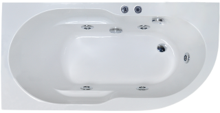 Гидромассажная ванна Royal Bath Azur Standart 140x80см левая белый RB614200ST-L