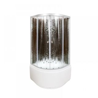 Душевая кабина Deto L 810 N с гидромассажем BLACK  100х100х200 см