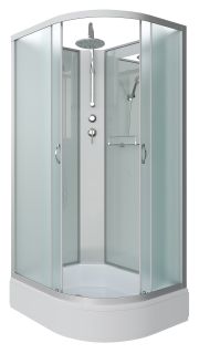 Душевая кабина Niagara NG-33184-14LBKT 110x80см серебро/матовое