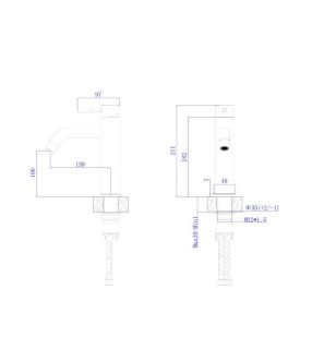 Смеситель для умывальника RUSH Melos (SUS1101-11Grey)