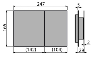 Кнопка управления AlcaPlast с подсветкой хром матовый AIR LIGHT