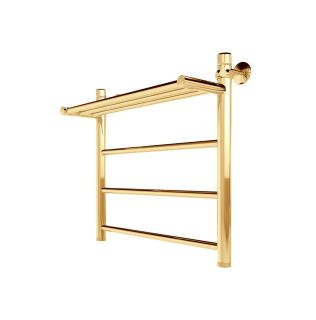 Полотенцесушитель водяной Indigo Line LLSHW60-50GDPK3 с полкой 60x50 см золото